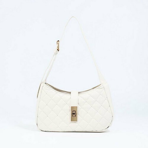 фото Сумка багет сима-ленд, белый, золотой