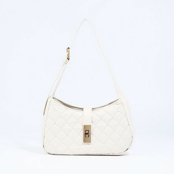 фото Сумка-багет на молнии, цвет белый