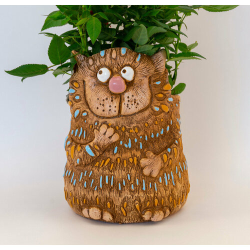 Кот учёный кашпо необычное