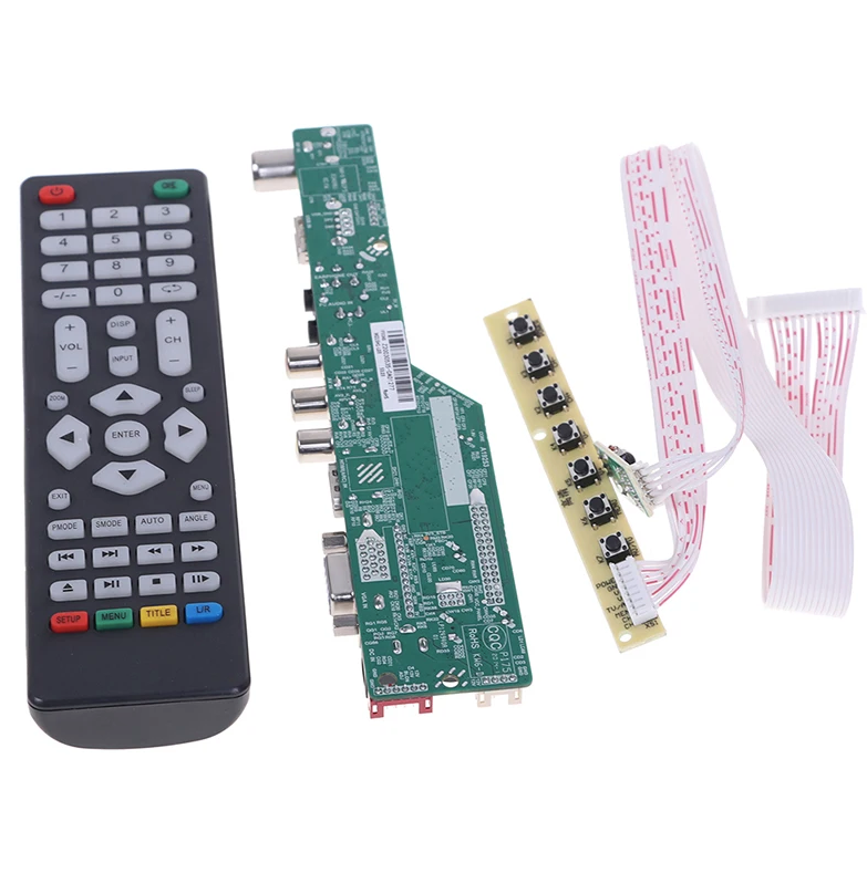 T. V53.03 Универсальный LCD TV контроллер плата драйвера ПК/VGA/HDMI/USB интерфейс — фото 4