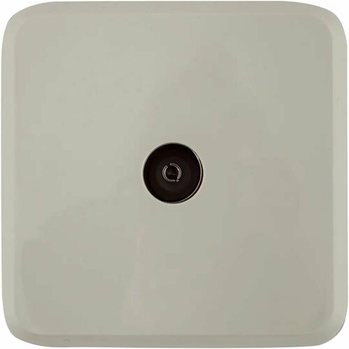 ТВ-розетка проходная накладная Lexman First шлейф, цвет бежевый