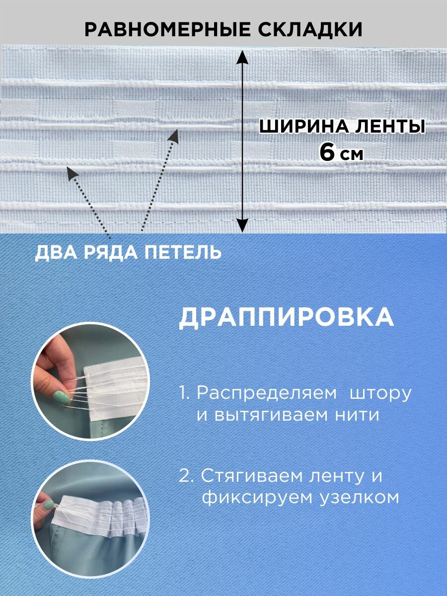 Комплект штор ВсеТканиТут блэкаут 2 шт - 150 х 230 см — фото 1