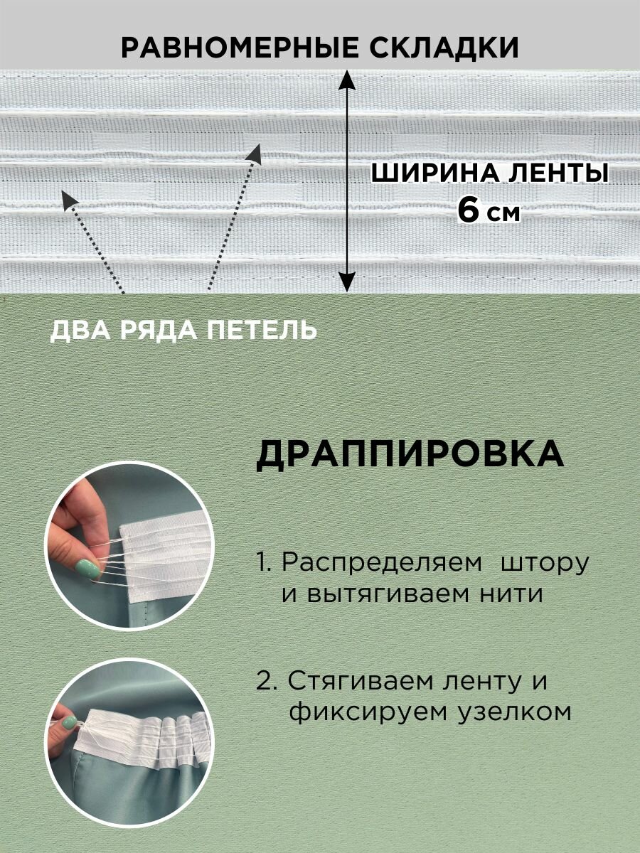 Комплект штор ВсеТканиТут блэкаут 2 шт - 250 х 230 см — фото 1