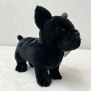 Мягкая игрушка Собачка Бульдог 18 см черный