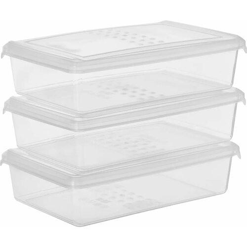 Контейнер для заморозки продуктов Delinia 075 л пластик цвет прозрачный 3 шт 580₽