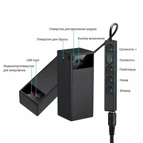 Портативный рекордер для записи звука с встроенной памятью на 32 ГБ 468000₽