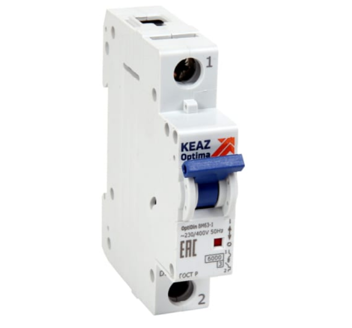 фото Выключатель автоматический модульный 1п K 4А OptiDin BM63-1K4-DC-УХЛ3 КЭАЗ 261182