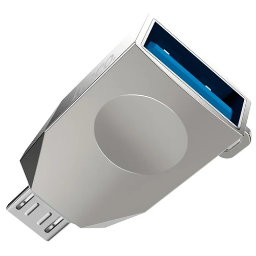 Переходник Hoco UA10 Otg Micro-Usb серебро