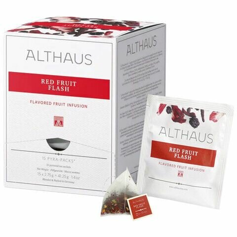 Чай фруктовый 2 шт по 15 пирамидок*2,75 г Althaus Red Fruit Flash