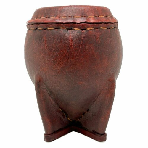 Калабас для мате из натуральной тыквы обтянутый кожей, 200 мл. (Торпеда)