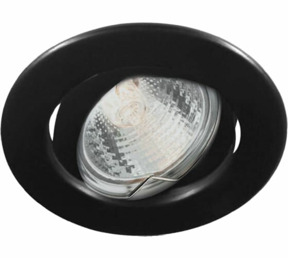 Потолочный встраиваемый светильник FERON dl11 mr16 50w g5.3 черный матовый 48466