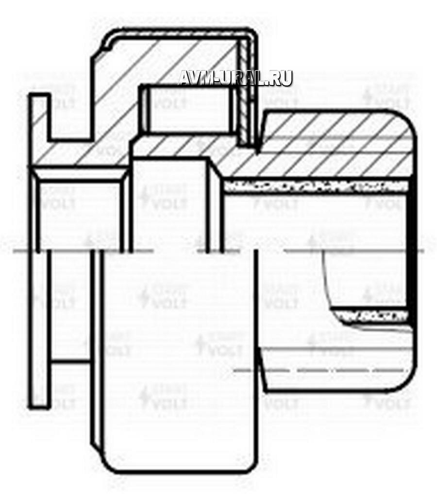 STARTVOLT VCS0802 Бендикс стартера Hyundai Solaris 10-; Kia Rio 11- 1.4i/1.6i (Z=9) StartVolt