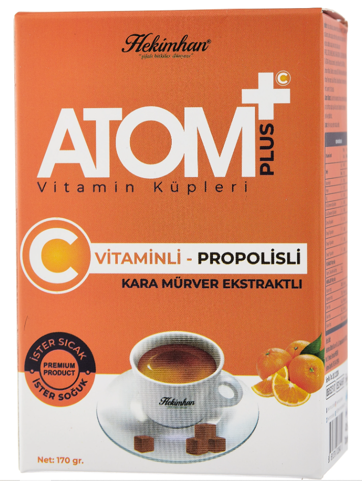 Турецкий прессованный чай "Hekimhan" АТОМ+ с витамином С