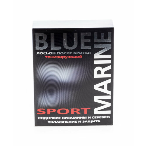 Blue Marine / Блю Марин Sport Лосьон после бритья для всех типов кожи тонизирующий с витаминами и серебром 100мл / уход за кожей лица для мужчин