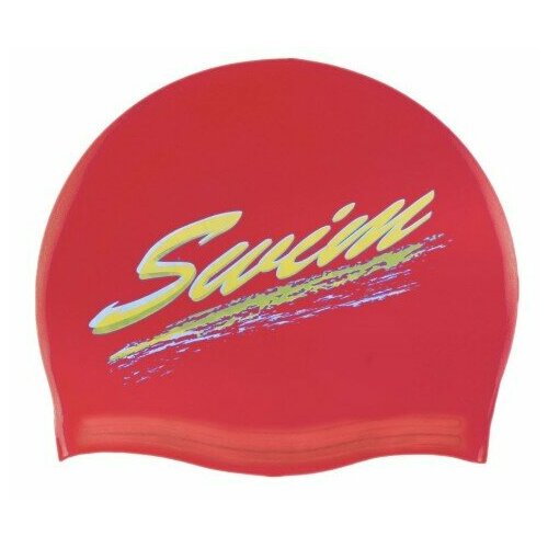 Шапочка для плавания Sprinter силиконовая, большая, красная