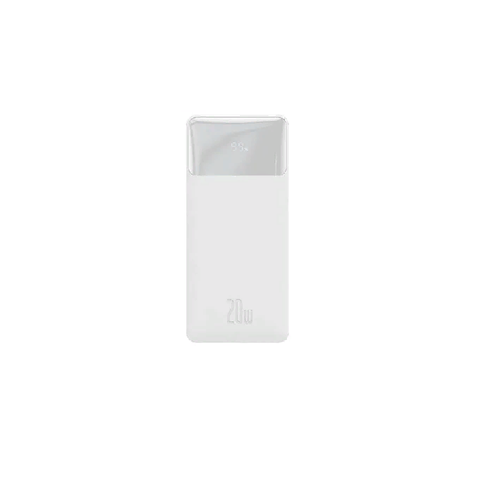 Внешний аккумулятор Baseus Bipow Digital Display Power bank 10000mAh 20W (PPBD050502) (white) внешний аккумулятор baseus 10000 mah 20w bipow digital display power bank черный