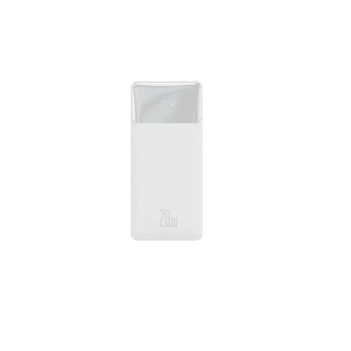 Внешний аккумулятор Baseus Bipow Digital Display Power bank 10000mAh 20W (PPBD050502) (white) внешний аккумулятор baseus bipow digital display power bank 10000 mah 20w чёрный