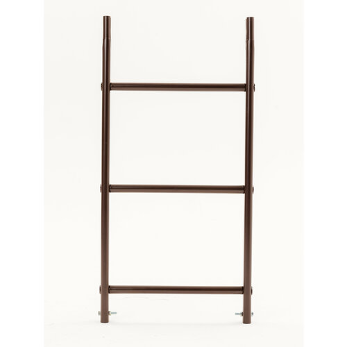 Лестница приставная 1-секционная 3-ступенчатая металлическая, коричневая