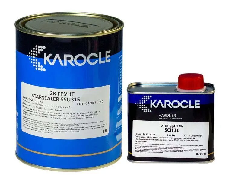 KAROCLE Грунт 2К STARSEALER SSU315-Gray1л -3:1Спец. адгезион. грунт мокрый. по мокрому. без шлиф.+SCH31-0.4л