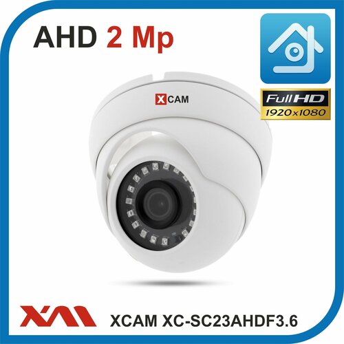 XCAM XC-SC23AHDF36 ПластикБелая 36 mm 1080P 2Mpx Камера видеонаблюдения внутренняя 163000₽