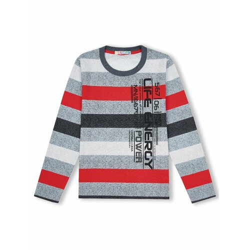 фото Лонгслив me & we, размер 134, красный, серый