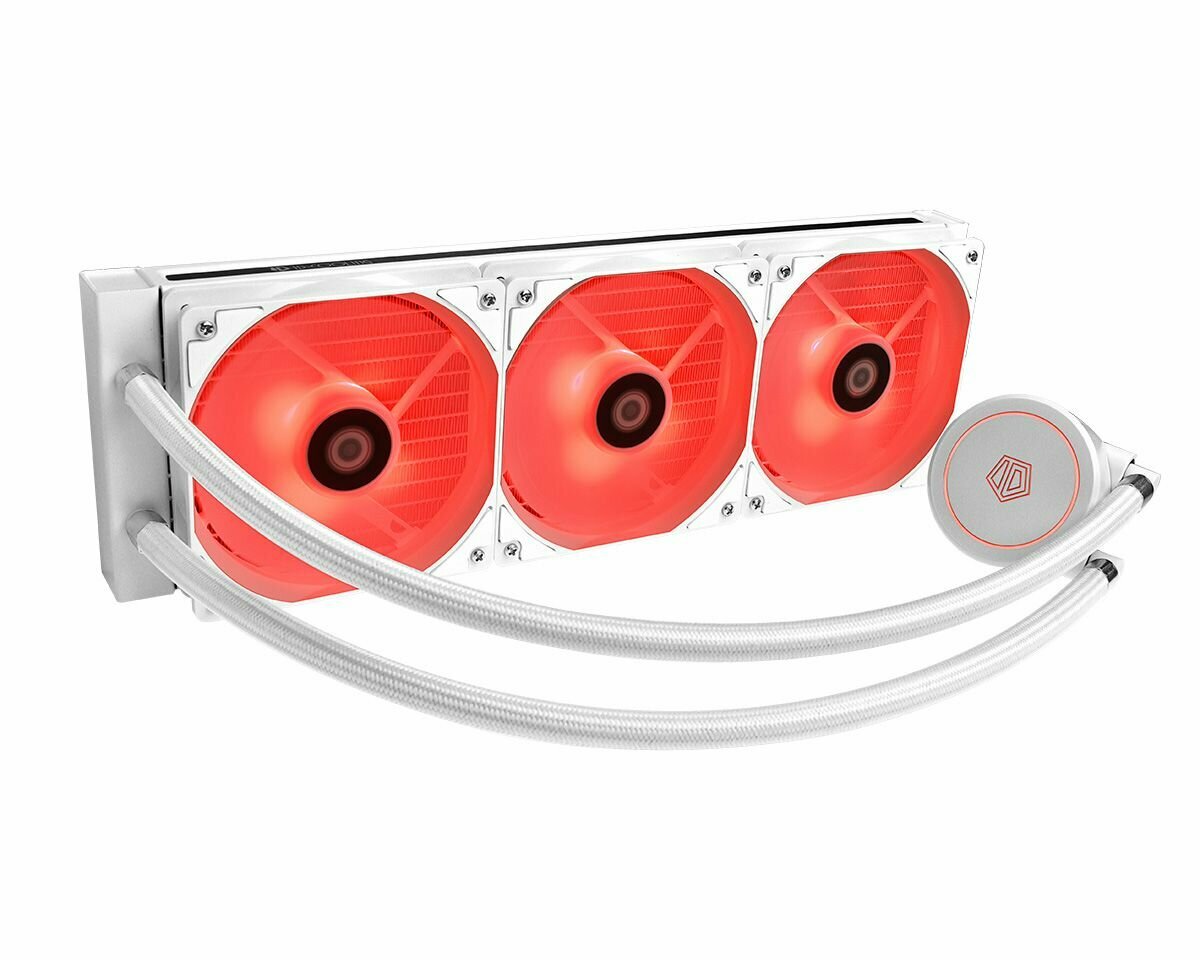 Комплект водяного охлаждения ID-COOLING AURAFLOW X 360 LGA2066/2011/1366/1151/50/55/56/TR4/AM4/FM2/+/FM1/AM3/+/AM2/+/ (4шт/кор,TDP 350W, RGB FAN and PUMP, PWM, TRIAL FAN 120mm) RET - фото №7