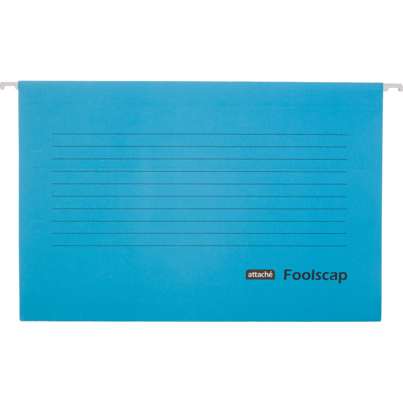 Папка подвесная Attache Foolscap картон синий до 200л 5шт/уп