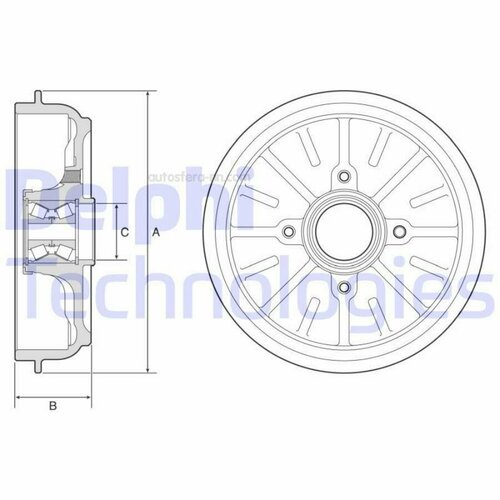 DELPHI BFR576 Барабан тормозной