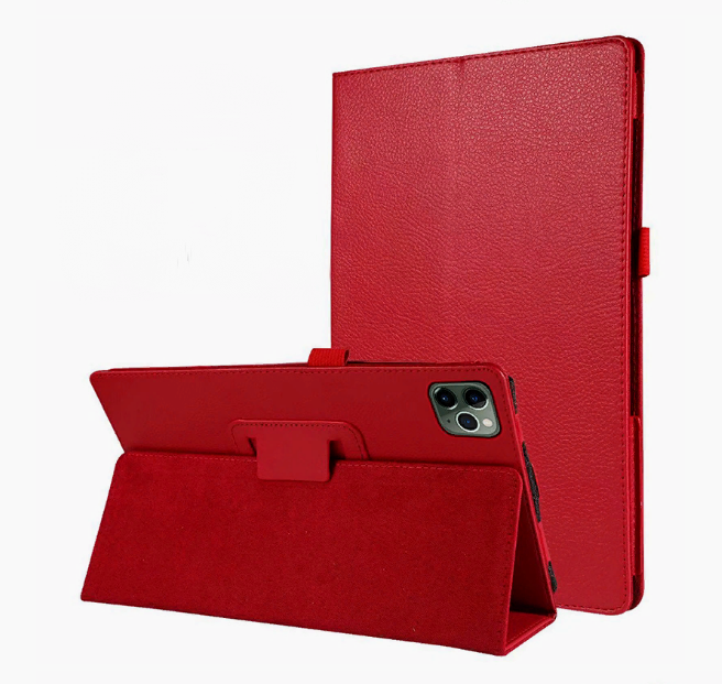 Фирменный чехол-обложка с подставкой MyPads для Apple iPad Pro 12.9 2020/ 2021 (MHNF3 /K3 /Q3) (MHR83 /43 /E3) (MXFA2 MY2J2 MXAU2) красный кожаный