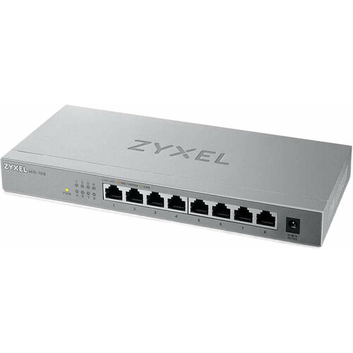 Коммутатор Zyxel XMG-108-ZZ0101F 8x2.5Гбит/с 1SFP+ неуправляемый hikvision hiwatch ds s1816p b 16x100mb 1g 1sfp 16poe 135w сетевой неуправляемый коммутатор