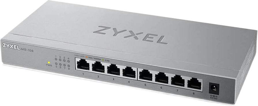 Коммутатор Zyxel XMG-108-ZZ0101F 8x2.5Гбит/с 1SFP+ неуправляемый