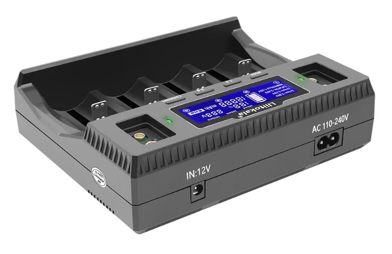 Зарядное устройство Liitokala Lii-D4XL ( для 4-x 32700-10440 , Li-ion/NiMh, ток заряда 1/2A, LCD, показывает вольтаж, ёмкость) — фото 7