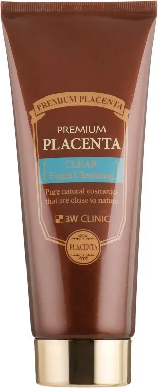 Пенка для лица с экстрактом плаценты 3W Clinic Premium Placenta Clear Foam Cleansing, 180 мл