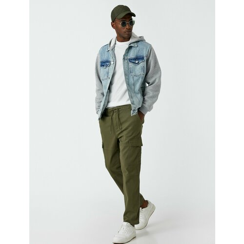 фото Брюки koton, размер 40, хаки