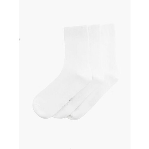 Носки TOPTOP, 3 пары, размер 38, белый комплект из трех пар носков с принтом 38 41 другие