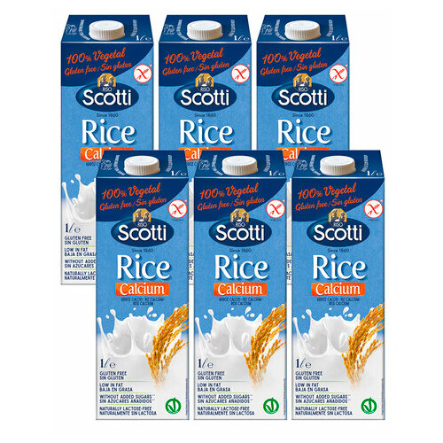 Рисовый напиток Riso Scotti с кальцием 1 л. - 6 шт.
