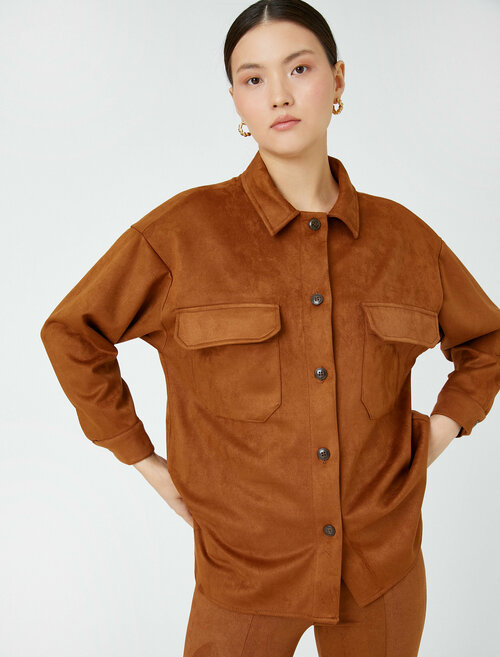 Пиджак KOTON, размер L, коричневый
