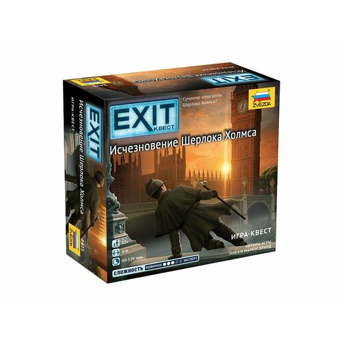 Настольная игра Exit-квест. Исчезновение Шерлока Холмса настольная игра умные игры дело шерлока холмса