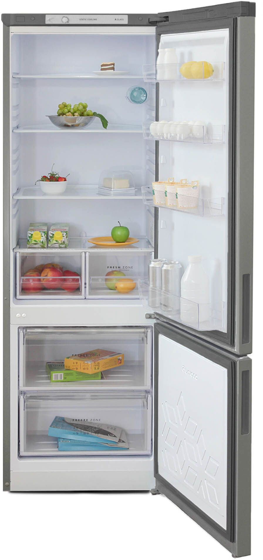 Холодильник Бирюса Б-M6032 2-хкамерн. серый металлик - фотография № 5