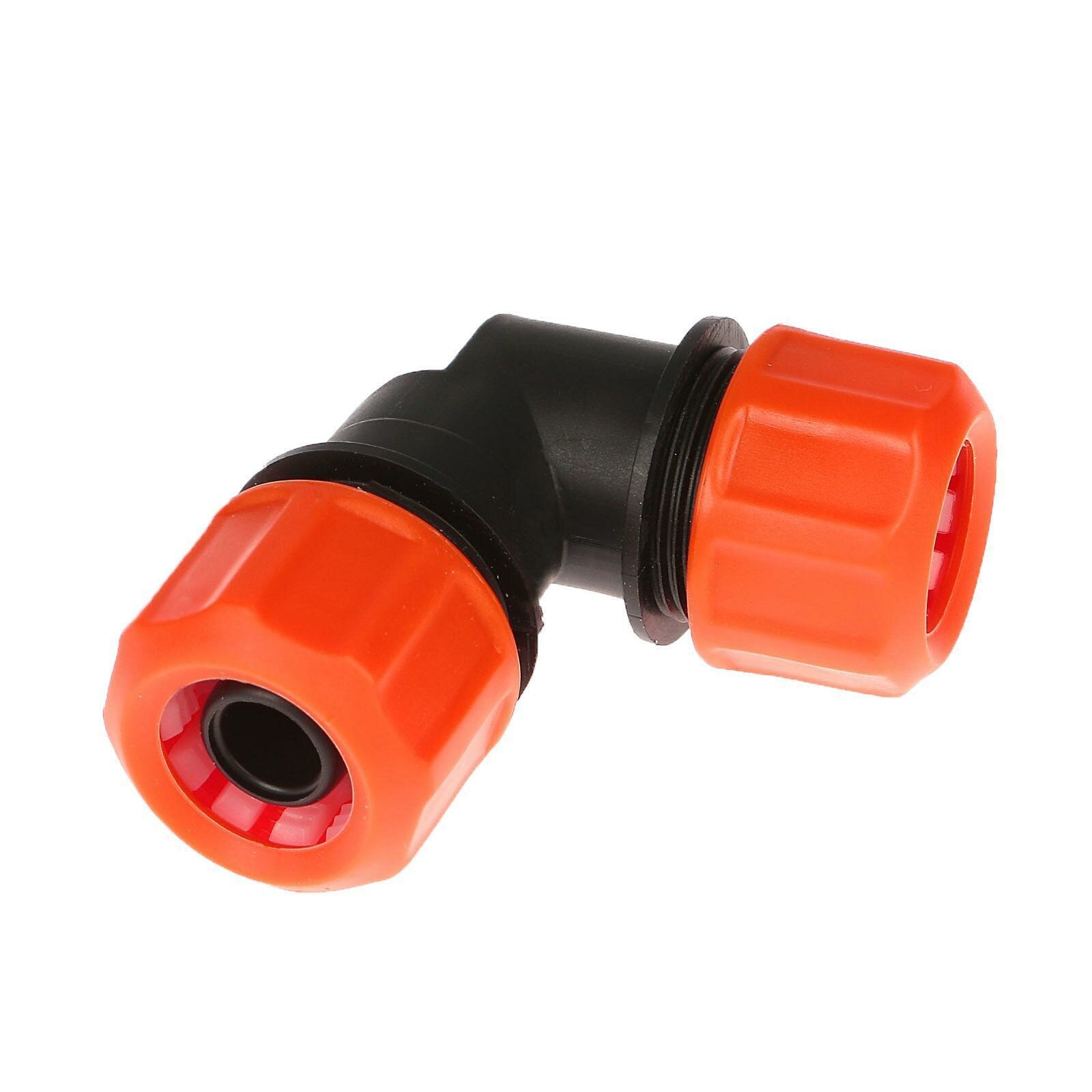 фото Соединитель L-образный, 4 штуки цанговый, 1/2" (12 мм), пластик, «Жук»