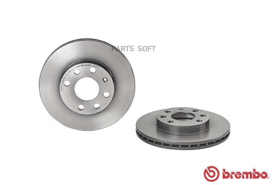 BREMBO 09.3090.11 Диск тормозной передн. с УФ покрытием CHEVROLET AVEO / KALOS Hatchback (T200) 02/03-05/08 / CHEVROL