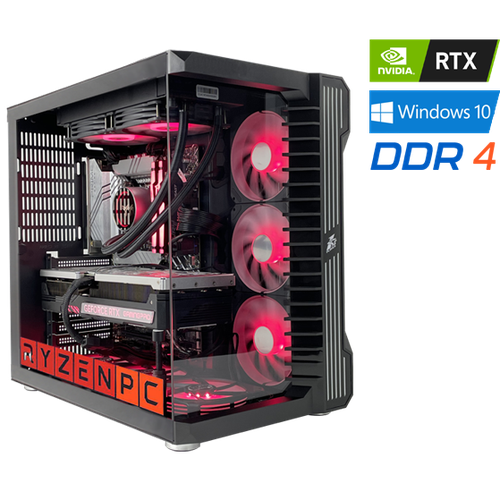 Настольный компьютер RyzenPC GAME 83503495 (AMD Ryzen 7 5700X 3.4 ГГц, AMD B550, 16 DDR4, SSD: 1000 Гб, HDD: 1000 Гб, NVIDIA GeForce RTX 3060 12 Гб, WI-FI, Без привода, 650 Вт, 1stPlayer SP9, Windows 10 Home)