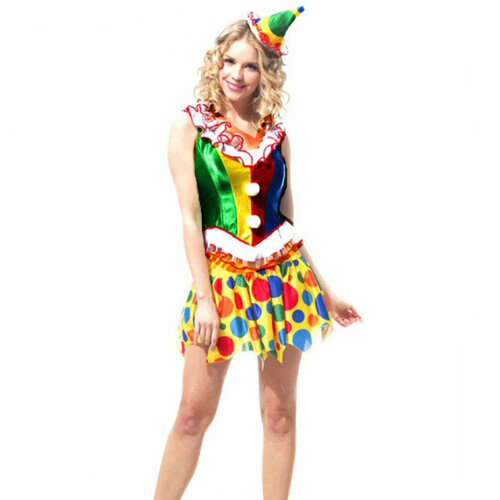 Клоунесса - Карнавальный костюм женский от CosplayCity.ru - masquerade\-21-03\costume\clowness\ карнавальный набор клоун жабо шапочка на заколках перчатки костюм клоунессы