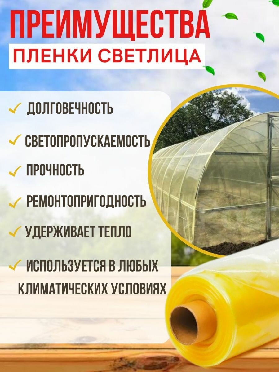 Пленка для теплиц Светлица, плотность плотность 200мкм, размер 6х10м — фото 1