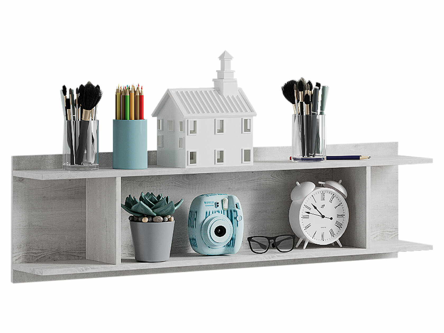 фото Мебелони Мия Бетон Пайн светлый / Графит