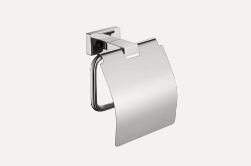 Изображение товара Держатель туалетной бумаги SHEVANIK SG5605, с крышкой, латунь, высота 15см, серебристый