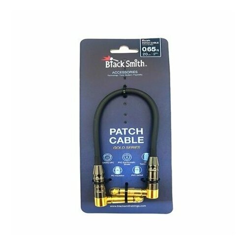 Кабель аудио 1xJack - 1xJack BlackSmith Patch Cable Gold Series 0.65ft GSPC-20