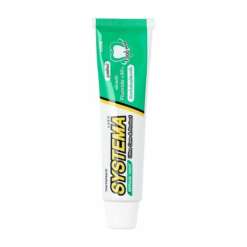 Зубная паста для глубокой чистки зубов и десен / Lion Systema Care and Protect Spring Mint Toothpaste зубная паста для глубокой чистки со вкусом ледяной мяты lion systema 90 гр