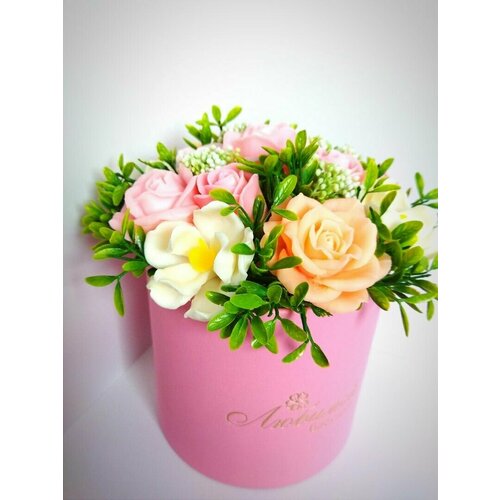 мыло ручной работы букет цветов из мыла Мыльный букет Любимой бабушке к 8 марта, цветы из мыла