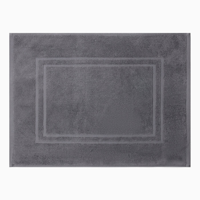 Этель Коврик махровый Этель Classic, цв. тёмно-серый, 50х70 см, 100% хлопок, 730 г/м2